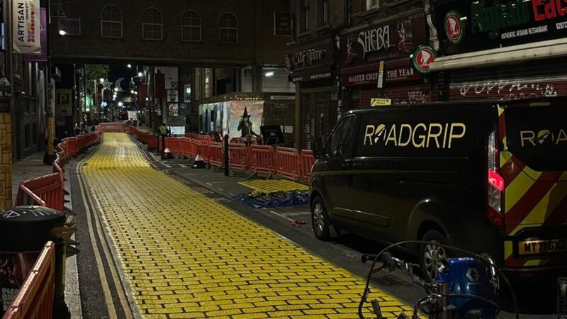 pr event ground painting london roadgrip