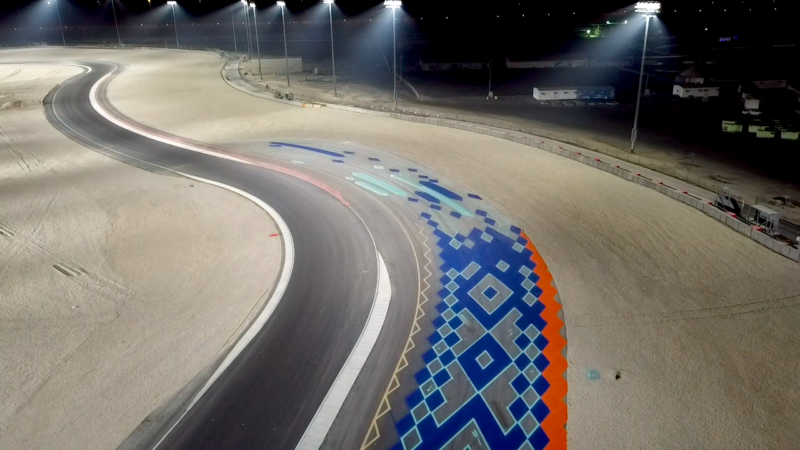qatar track design roadgrip painting
