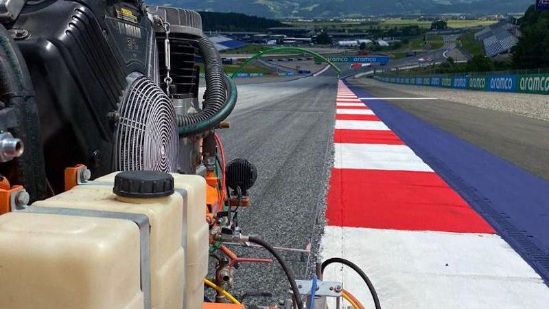 race track marking machine roadgrip austria
