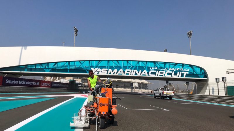 race track marking yas marina 2022