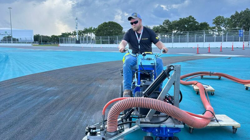 race track paint removal miami