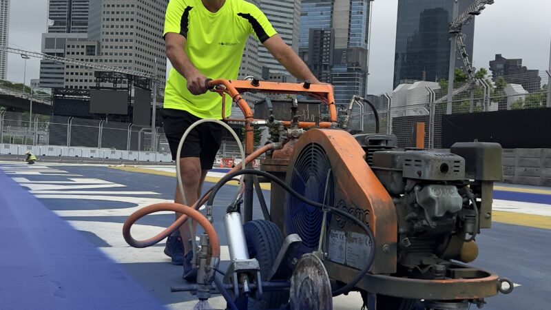 race track painting roadgrip marina bay