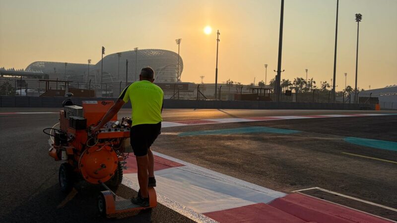 race track preparation F1 abu dhabi