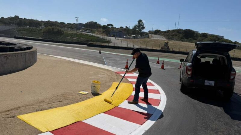 race track striping california