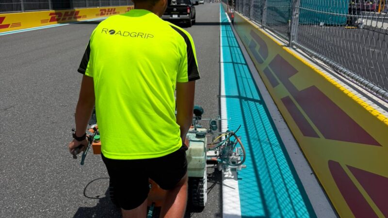 race track striping miami