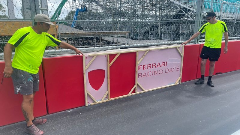 racing circuit branding ferrari roadgrip