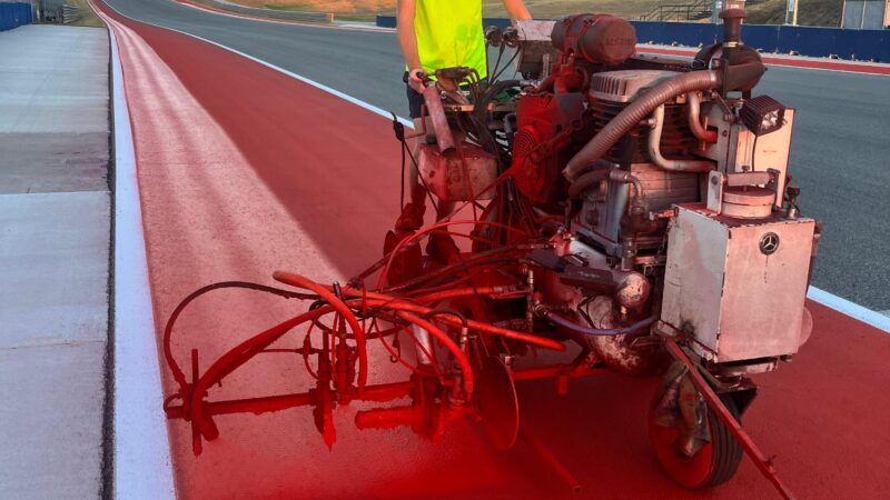 racing circuit line painting cota
