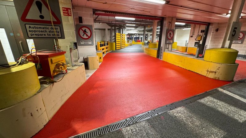 red car park coating gatwick