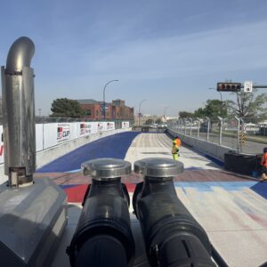 removing track paint machine