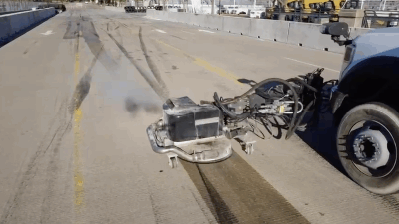 removing tyre marks from road