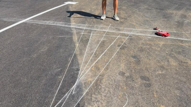 road marking setting out F1