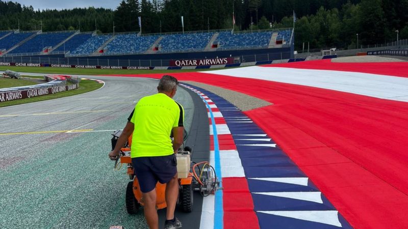 roadgrip painting red bull ring f1 lines