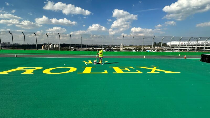rolex sponsor logo installation