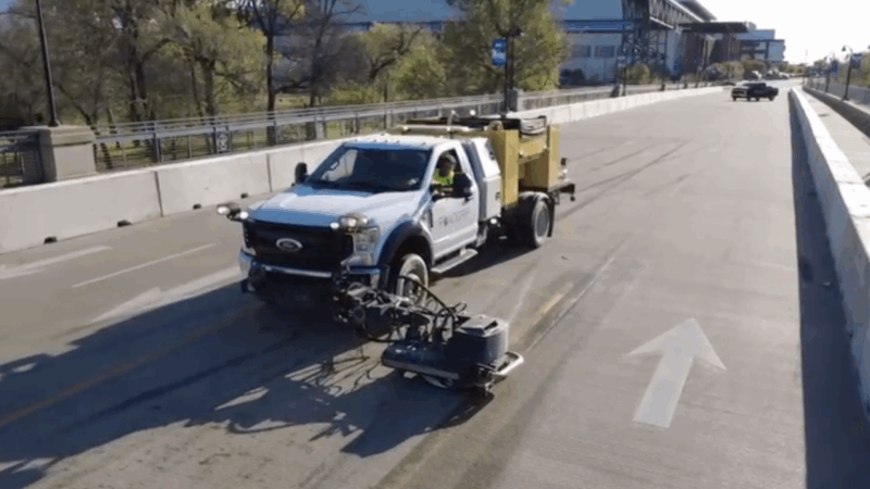 rubber build-up on roads