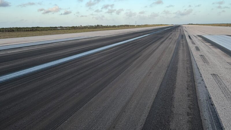rubber deposits on airfield runways