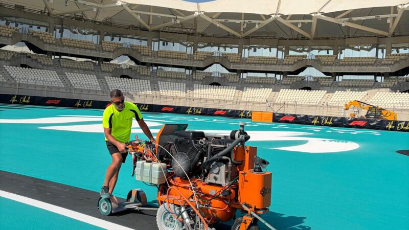 run off area painting yas marina
