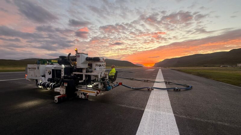 runway grooving faroe islands roadgrip