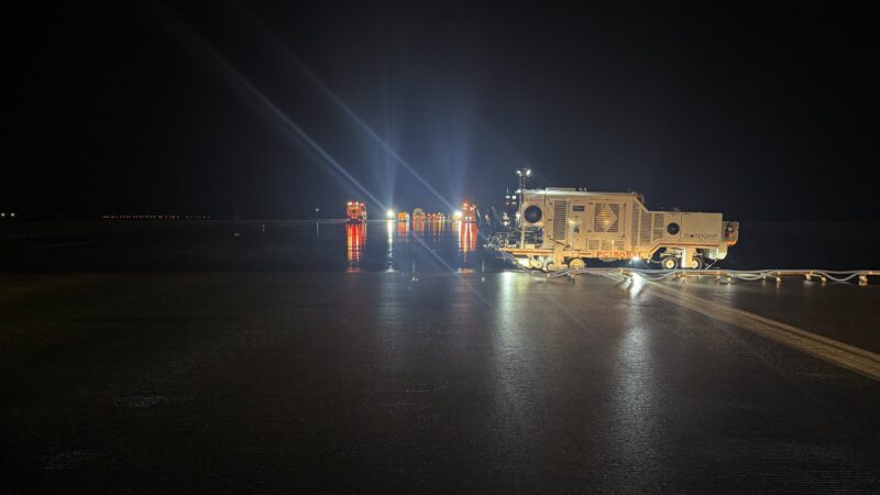 runway grooving luton airport