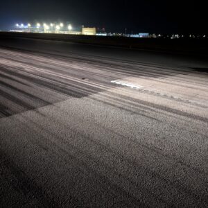 runway rubber removal afterwards