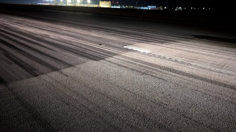 runway rubber removal afterwards