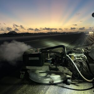 runway rubber removal aruba