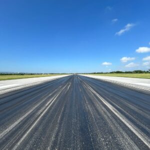 runway rubber removal before