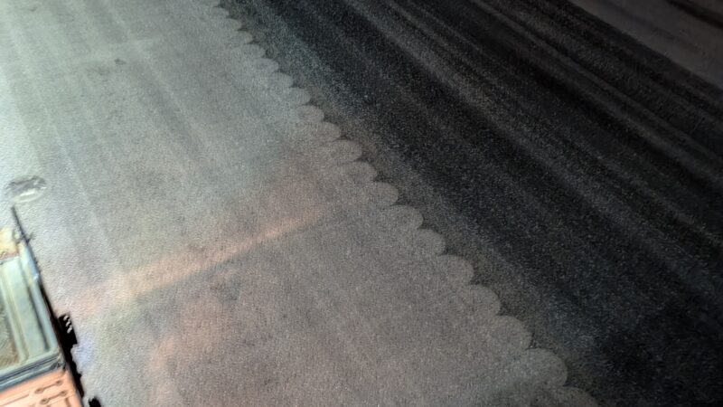 runway rubber removal before after