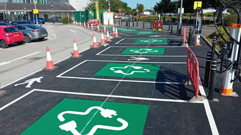 sainsburys electric charging bays roadgrip