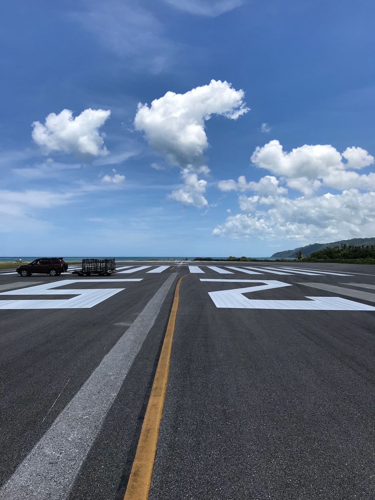 Displaced Threshold Runway Works at Samana Airport - Roadgrip