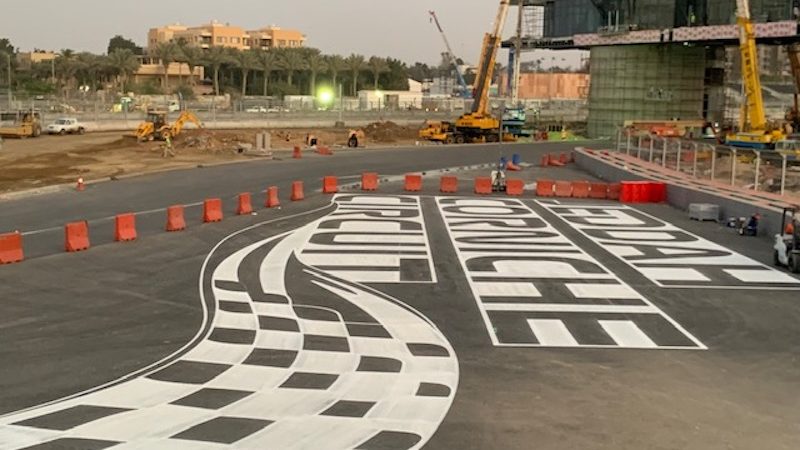 saudi F1 track marking roadgrip