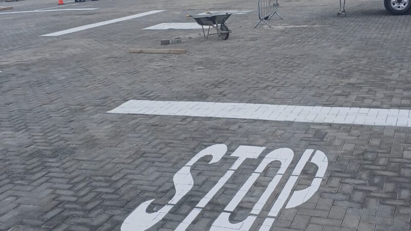 shipping port line marking roadgrip