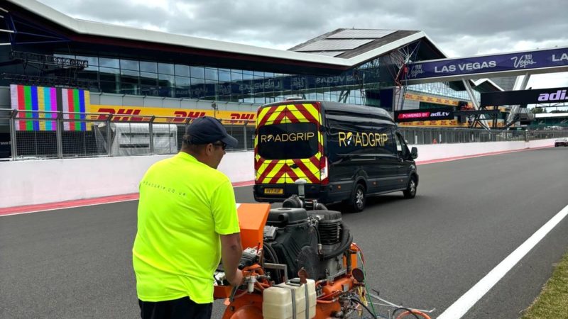 silverstone circuit line marking roadgrip