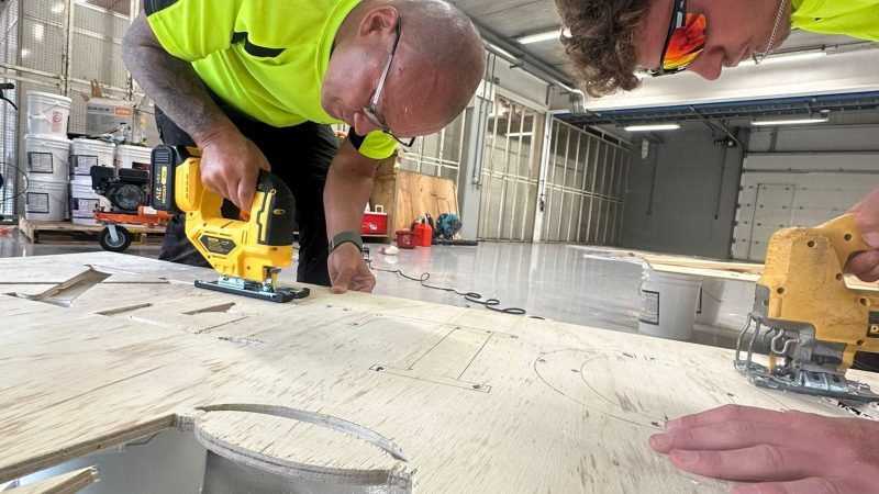 stencil production logo installation