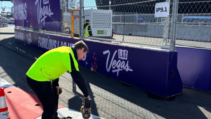 street circuit installation vegas F1
