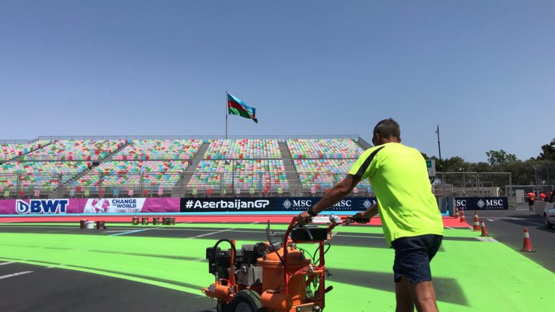 street circuit painting azerbaijan F1