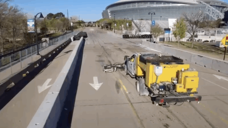 street circuit rubber removal