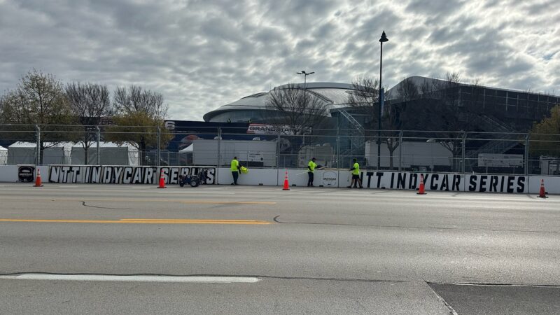street circuit wall branding