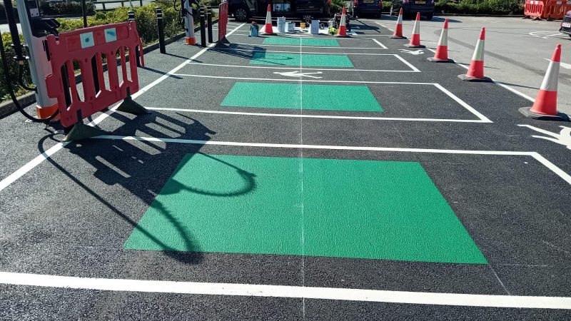 supermarket car park bay marking roadgrip