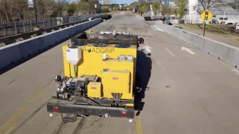 temporary racetrack rubber removal