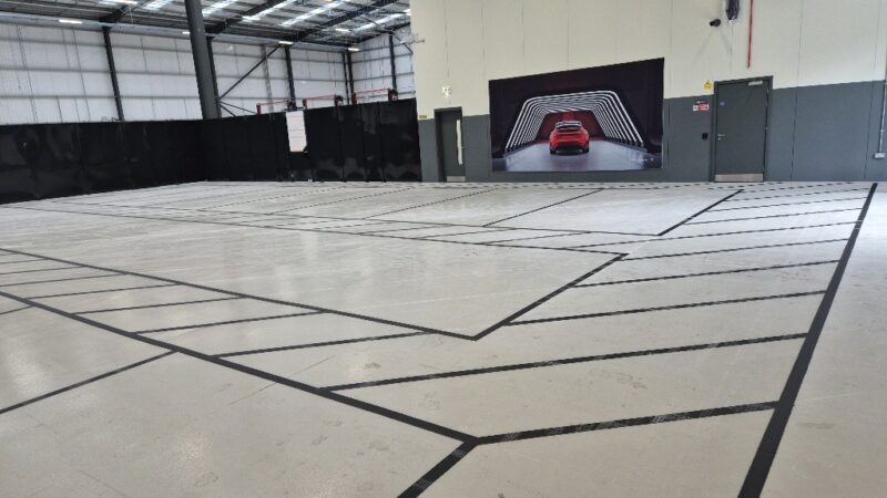 tesla showroom markings