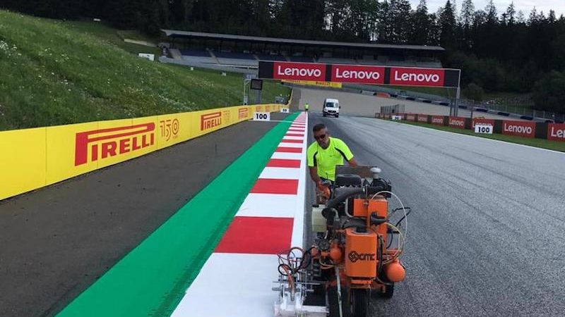 track line marking red bull ring F1