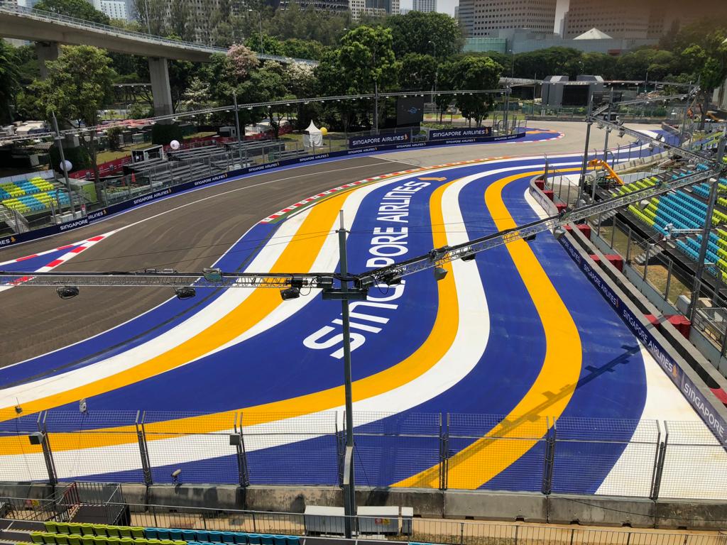 track marking singapore f1 2019