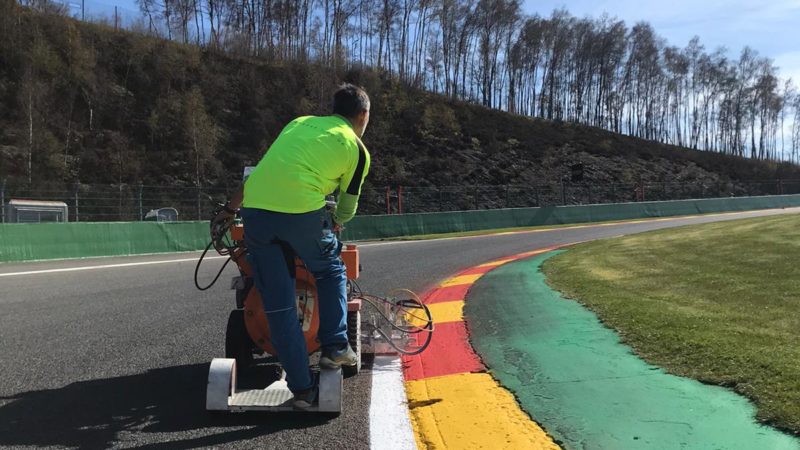 track marking spa belgium racing