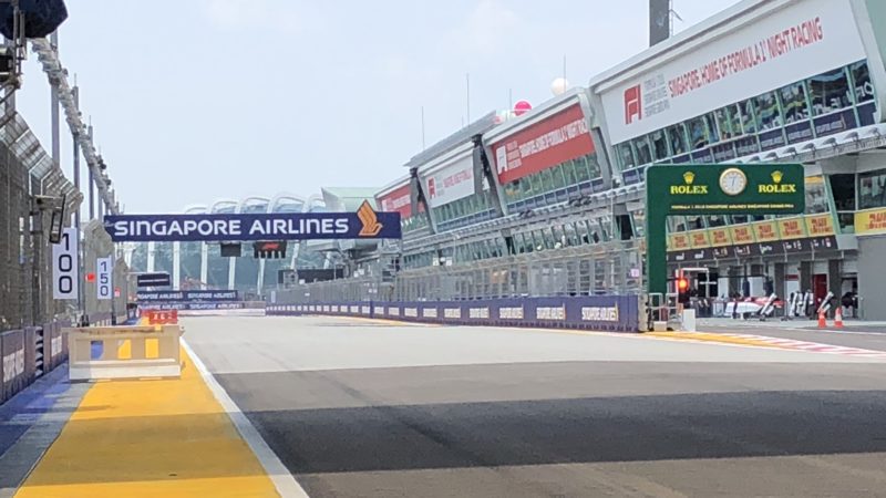 track markings Grand Prix Singapore