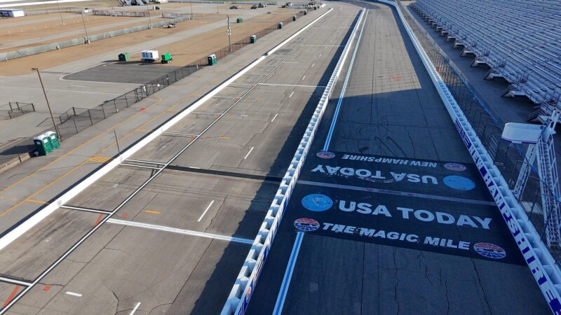 track striping new hampshire speedway