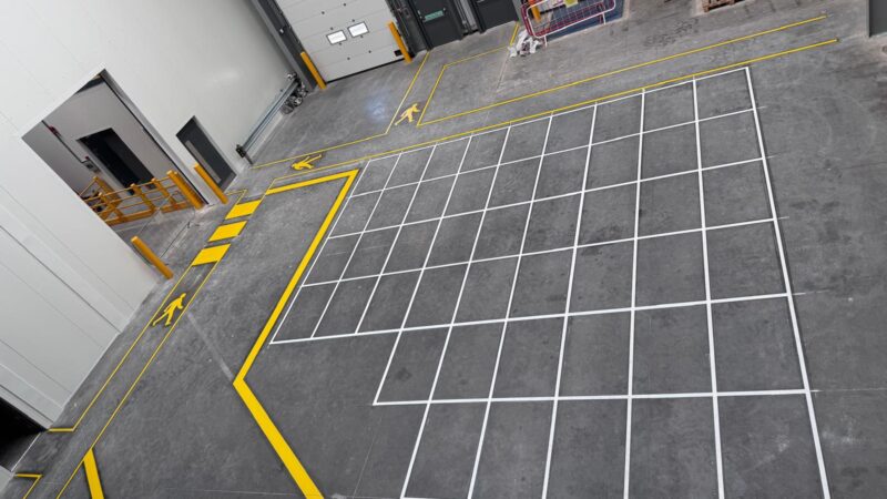warehouse floor coating and line marking