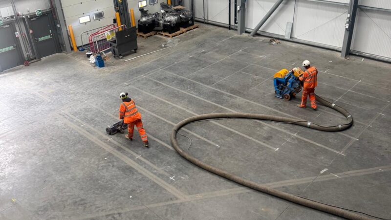warehouse shot blasting