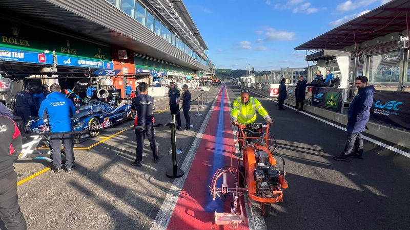 wec pit lane marking belgium
