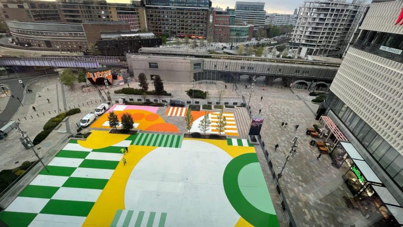 westfield square events floor paitning roadgrip