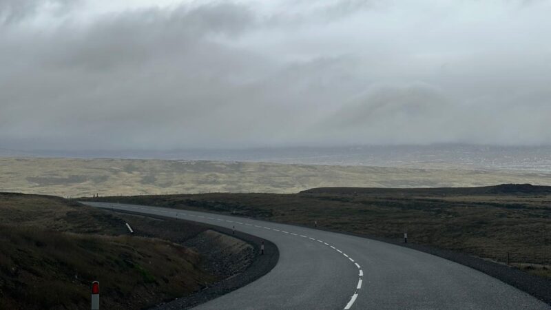 white line painting remote highways